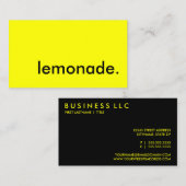 limonade. visitenkarte (Vorne/Hinten)