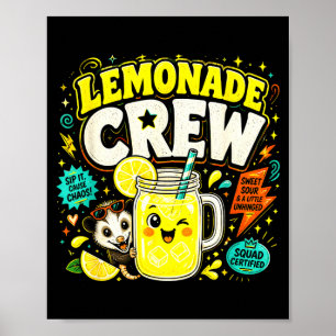 Limonaden-Crew lustige süße Kinder Limonadenstand Poster