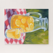 Limonaden-Picknick | Zitronen Obst Bemalt Puzzle (Horizontal)