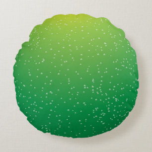 Limonaden-Soda mit winzigen Blasen Hintergrundkuns Rundes Kissen