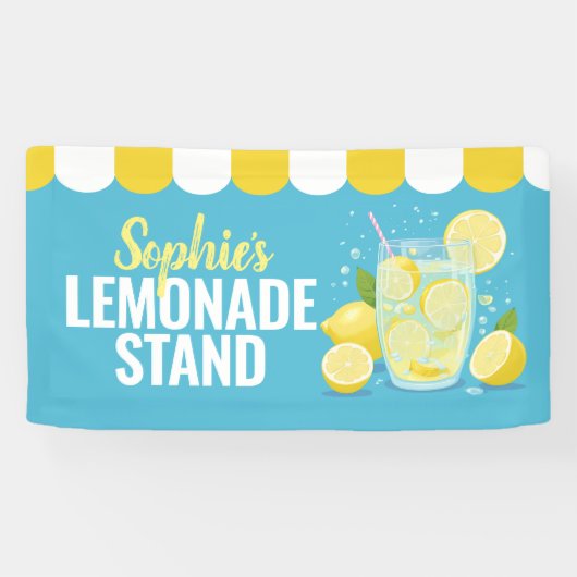 Limonadenstand-Banner-Schild mit Namen Banner (Horizontal)