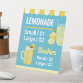 Limonadenstand-Tischschild Preisliste Menü Sockelschild (In SItu)
