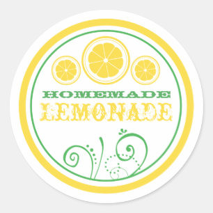 Limonadestand-Logo-Aufkleber Runder Aufkleber