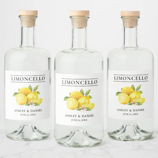 Limoncello Alkoholflaschenetikett (Flaschen)