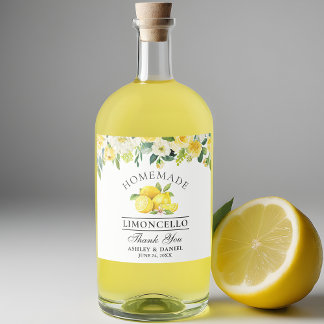 Limoncello Alkoholflaschenetikett