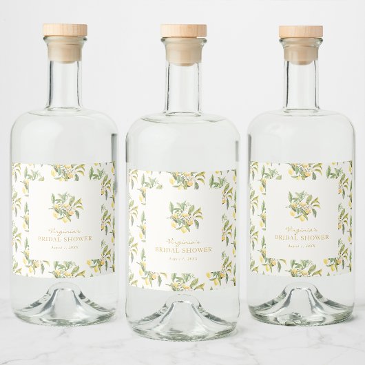 Limoncello Alkoholflaschenetikett