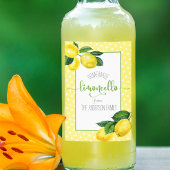 Limoncello Aquarellfarbenlemon, benutzerdefinierte Weinetikett