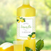 Limoncello Aquarelllemons individuelle Name Skript Weinetikett