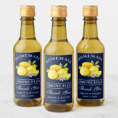 Limoncello Blauer Mini Flasche Weinetikett (Flaschen)