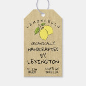 Limoncello Bottle Kraft Hang Tag | Geschenkanhänger (Vorderseite)