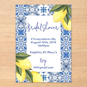 LIMONCELLO BRIDAL SHOWER INVITATION ACRYLEINLADUNGEN