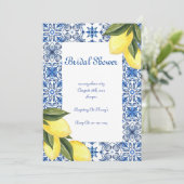 LIMONCELLO BRIDAL SHOWER INVITATION EINLADUNG (Stehend Vorderseite)