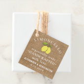 Limoncello Burlap Look Rustikales Land Geschenkanhänger (Beispiel)