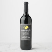 Limoncello Chalk Look Tall Bottle Label | Eigenart Weinetikett (Vorderseite)