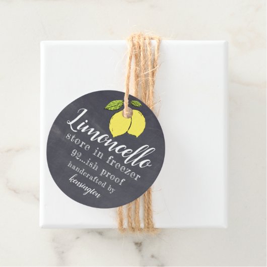 Limoncello Chalkboard Look Flasche Geschenkanhänger (Beispiel)