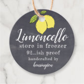 Limoncello Chalkboard Look Flasche Geschenkanhänger (Vorderseite)