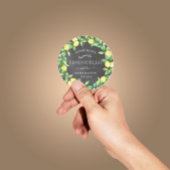 Limoncello Chalkboard Monogram Fevor Runder Aufkleber