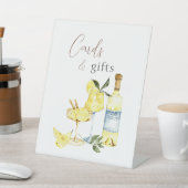 Limoncello Cocktail Brautparty Geschenke und Karte Sockelschild (In SItu)