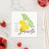 Limoncello Cocktail Serviette, wenn das Leben Ihne Serviette (Beispiel)