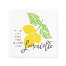 Limoncello Cocktail Serviette, wenn das Leben Ihne