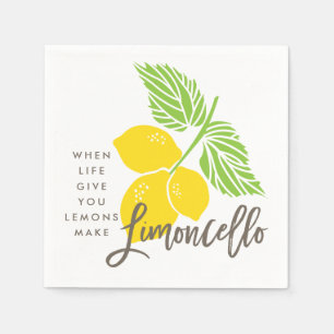 Limoncello Cocktail Serviette, wenn das Leben Ihne Serviette