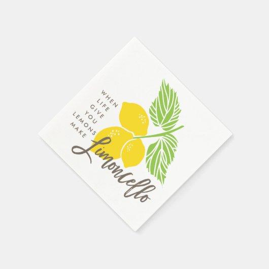 Limoncello Cocktail Serviette, wenn das Leben Ihne Serviette (Ecke)