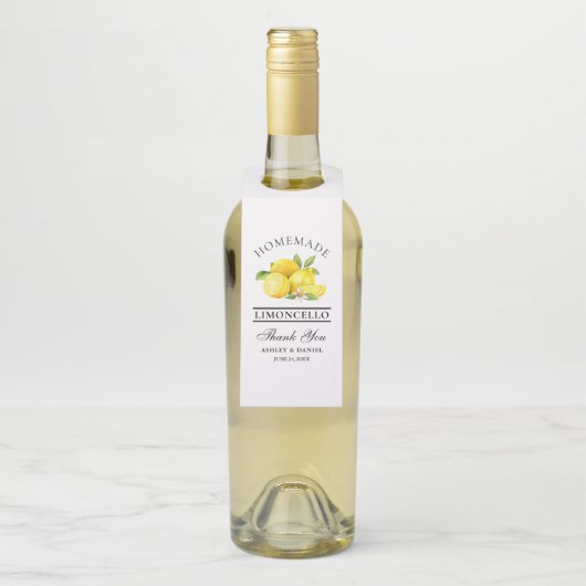 Limoncello dank Kraft Flaschenanhänger (Auf Flasche)