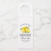 Limoncello dank Kraft Flaschenanhänger (Vorderseite)