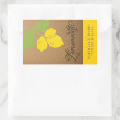 Limoncello-Etikett, kleines Rechteck, Zitronenaufk Rechteckiger Aufkleber (Tasche)