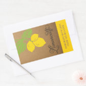 Limoncello-Etikett, kleines Rechteck, Zitronenaufk Rechteckiger Aufkleber (Umschlag)