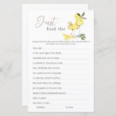 Limoncello Finden Sie das Gast-Brautparty-Spiel (Vorne/Hinten)