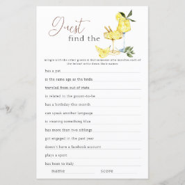 Limoncello Finden Sie das Gast-Brautparty-Spiel