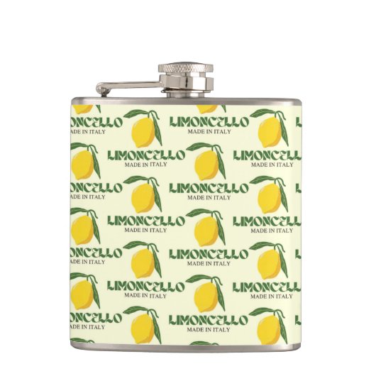 Limoncello Flachmann (Vorderseite)