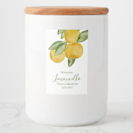 Limoncello-Flaschenetikett, hübsche Zitronen-Wasse Lebensmitteletikett