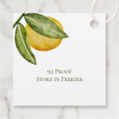 Limoncello Flaschenetikett Lemon Wasserfarben Geschenkanhänger (Rückseite)