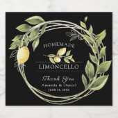 Limoncello Flora Flora Flora Flora Flasche Alkoholflaschenetikett (Einzelnes Label)