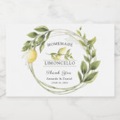 Limoncello Florale Liquor Custom Schaumweinetikett (Einzelnes Label)
