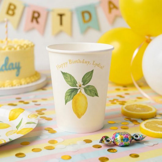 Limoncello Geburtstagsparty Paper Cup Pappbecher