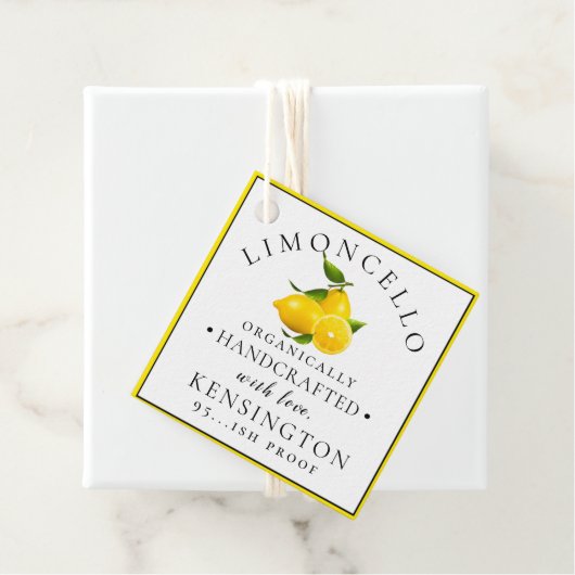 Limoncello Geschenkanhänger (Beispiel)