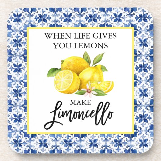 Limoncello Getränkeuntersetzer (Vorderseite)