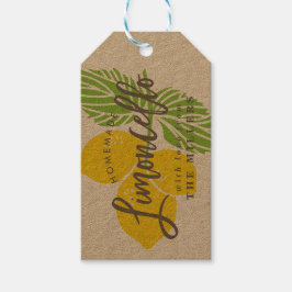 Limoncello Gift Tag, hausgemacht Geschenkanhänger