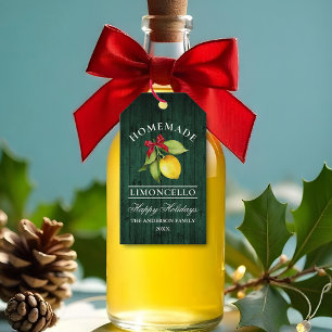 Limoncello Green Wood Print Holiday Geschenkanhänger