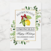 Limoncello Greenery Holiday Mini Flaschen Labels Weinetikett (Einzelnes Label)