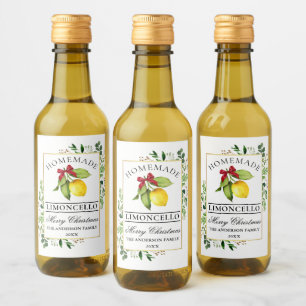 Limoncello Grüne Weihnachten Mini Flaschen Labels Weinetikett