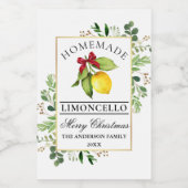 Limoncello Grüne Weihnachten Mini Flaschen Labels Weinetikett (Einzelnes Label)