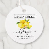Limoncello Hochzeit Grazie Runde Geschenkanhänger (Vorderseite)