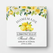 Limoncello Hochzeit mit floralen Lemons Fotoplatte (Vorderseite)