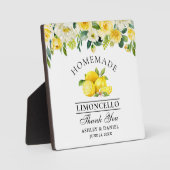 Limoncello Hochzeit mit floralen Lemons Fotoplatte (Vorderseite)