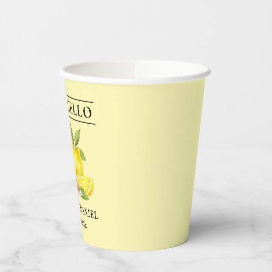 Limoncello Hochzeitsgelb Pappbecher (Links)