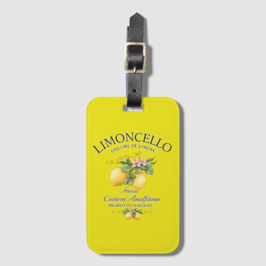 Limoncello Italien Amalfiküste Gepäckanhänger (Vorderseite Vertikal)